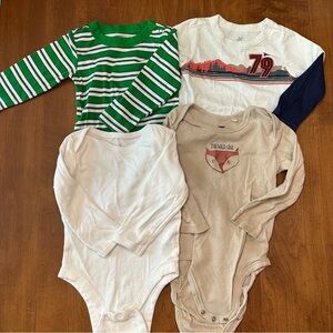 Boys Longsleeve Onsie bundle 12-18 months